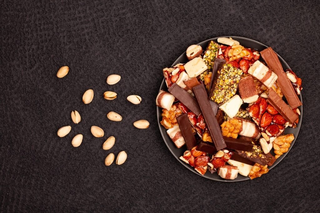 Bol de barres chocolatées