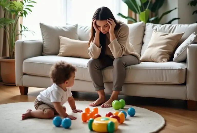 Dépression post-partum - Femme avec son bébé