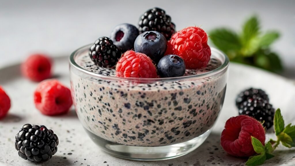 Pudding de chia aux fruits rouges