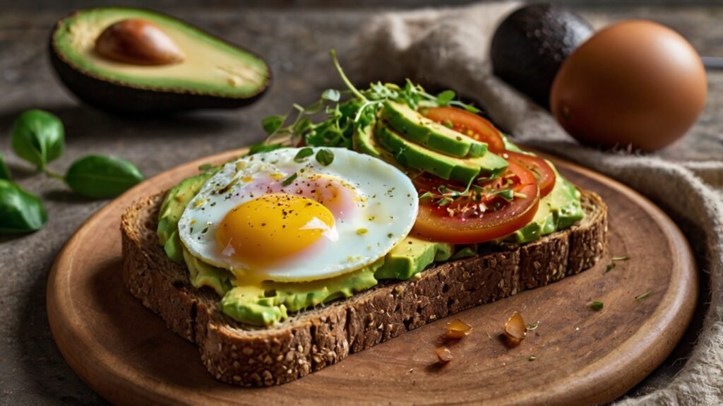 Toast avocat et œuf complet