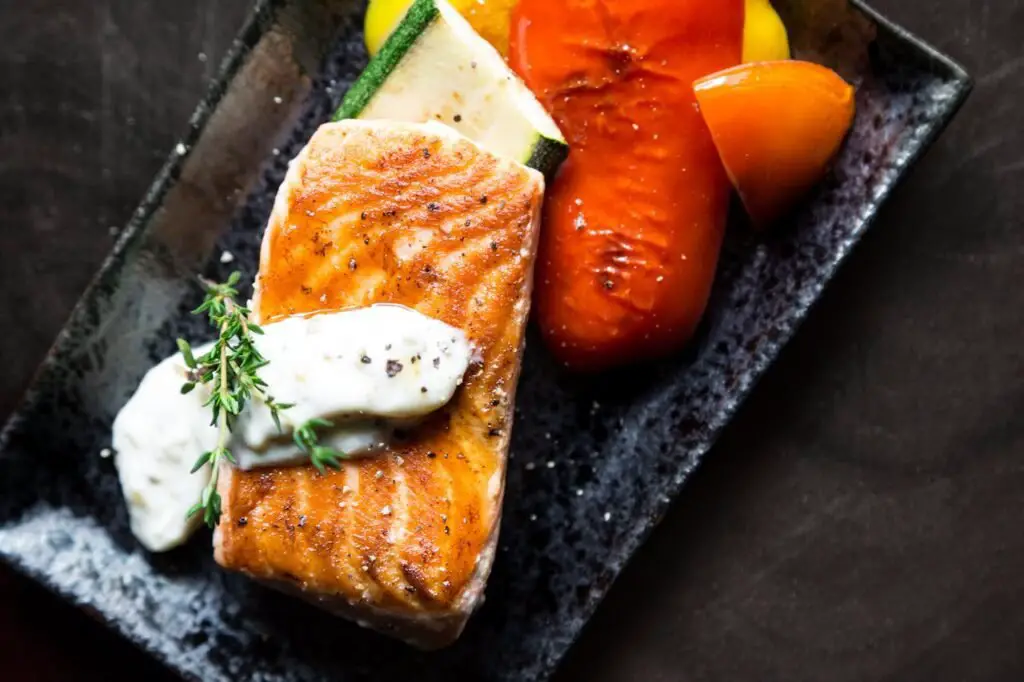 Tranche de saumon grillée